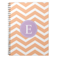 Orange White Chevron Purple Monogram