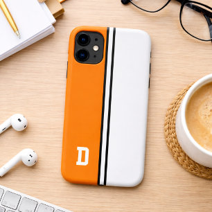 Orange & White College Colours  Case-Mate iPhone Case