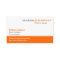 Orange & White Corporate Business Card