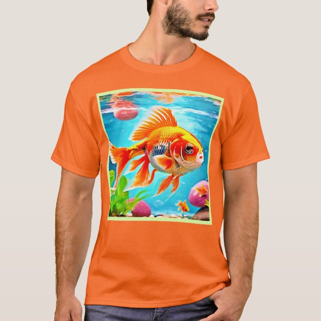 Orange White Goldfish T-Shirt (Front)