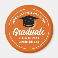 Orange White Graduate Custom 2025 Graduation