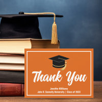 Orange White Graduation Personalised 2025 Graduate