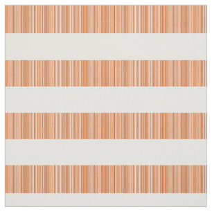 Orange White Modern Stripes Fabric