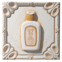Orange White SPF 50 Sun Cream Beach House Bathroom