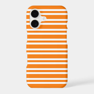 Orange White Stripes Pattern