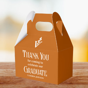 Orange White Veterinary School Graduation Party Favour Box