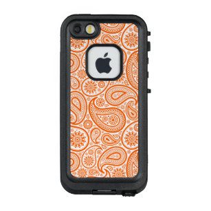 Orange & White Vintage Paisley LifeProof FRÄ’ iPhone SE/5/5s Case