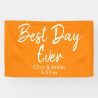 Orange White Wedding Reception Decor Best Day Ever