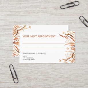 Orange Wildflowers no logo - Appointment Card