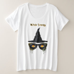 Orange- Witchy Eyed -Witch Energy Plus Size T-Shirt