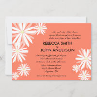Orange with White Daisies Wedding