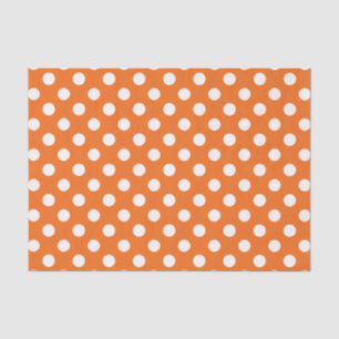 Orange With White Polka Dot Tissue Paper