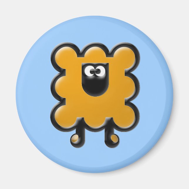 orange woollie magnet (Front)