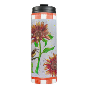 Orange Wren Thermal Tumbler