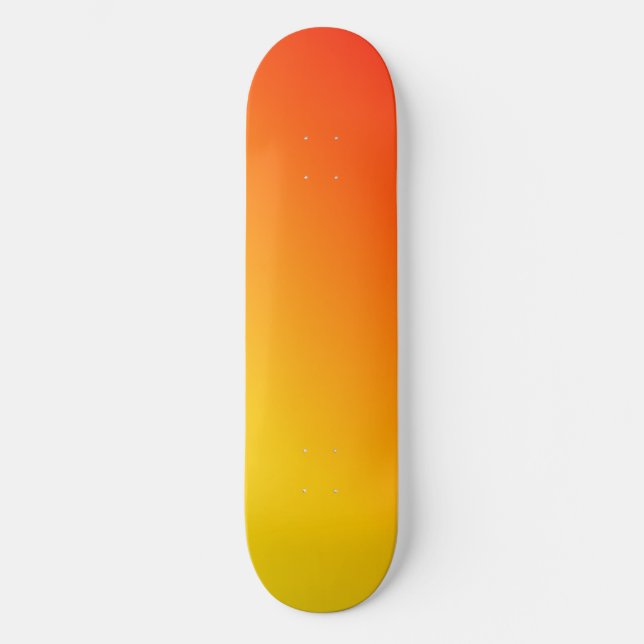 Orange Yellow Aesthetic Skateboard (Front)