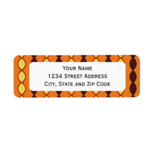 Orange Yellow and Brown Retro 70's Pattern
