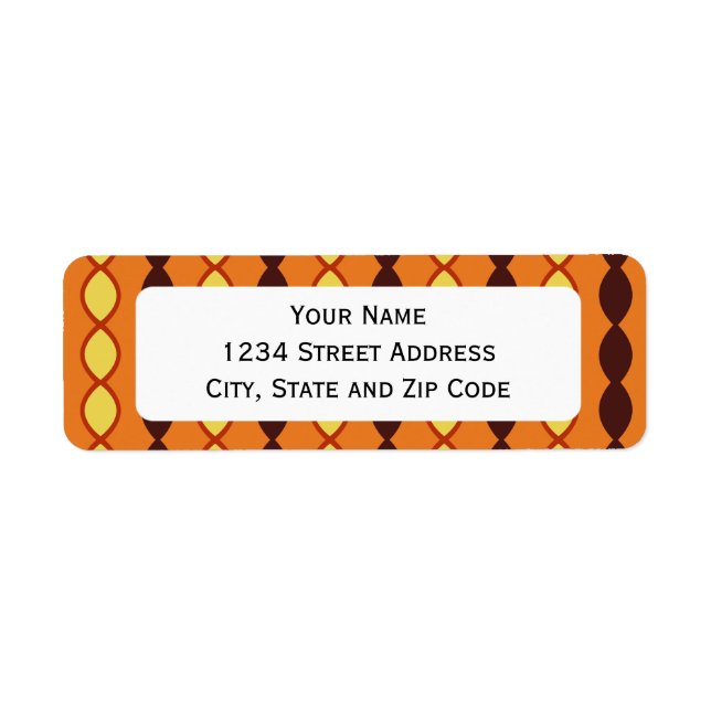 Orange Yellow and Brown Retro 70's Pattern (Front)