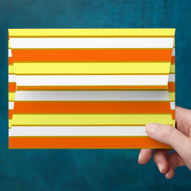 Orange, Yellow and White Stripes Envelope (Hand)