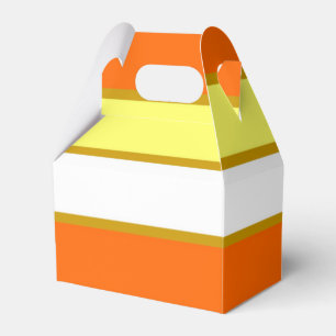 Orange, Yellow and White Stripes Favour Box