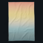 Orange Yellow Aqua Sunset Sky Tea Towel<br><div class="desc">Orange Yellow Aqua Sunset Sky</div>