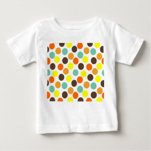 Orange, Yellow, Brown, Blue Dots Baby T-Shirt