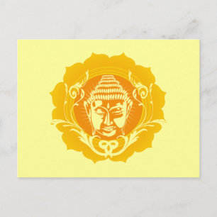 Orange & Yellow Buddha Postcard