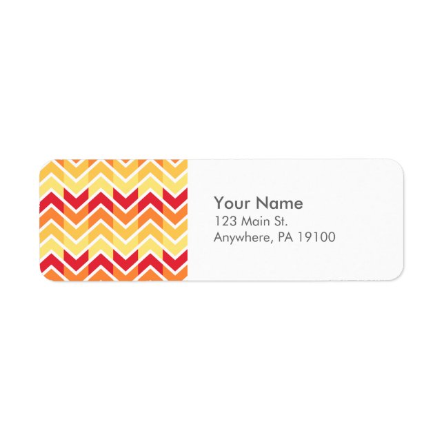 Orange Yellow Chevron Geometric Designs Colour (Front)