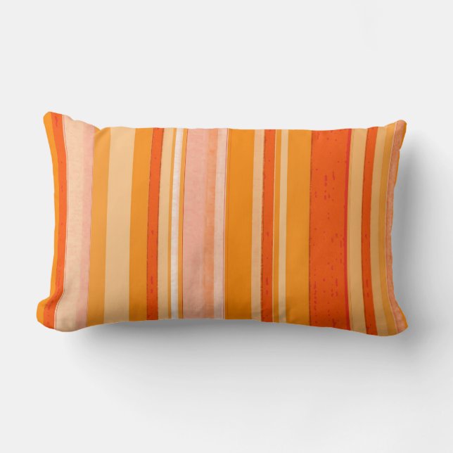 orange, yellow,colour strips lumbar cushion (Front)