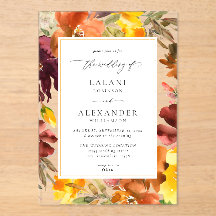 Orange & Yellow Fall Floral Wedding -3