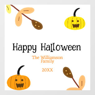 Orange yellow fall happy halloween add family n