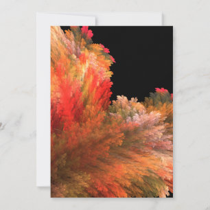 Orange Yellow Fractal Art Notecard Blank Inside 