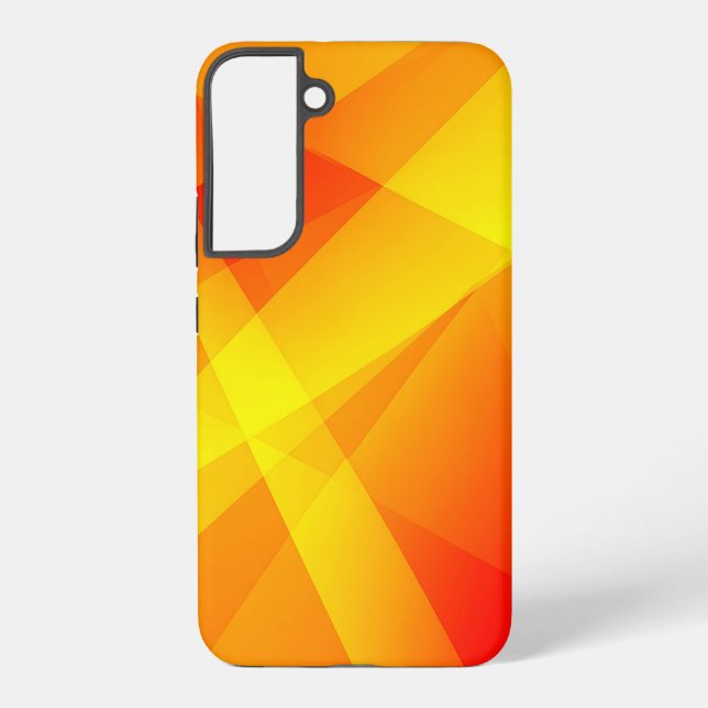 Orange Yellow Geometric Abstract Samsung Galaxy S22+ Case (Back)