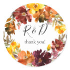 Orange & Yellow Gold Fall Floral Monogram -  Class