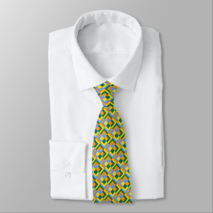 Orange Yellow Green Blue Tie