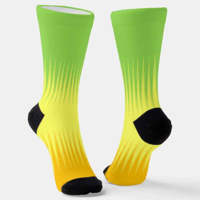 Orange Yellow Green Socks (Angled)
