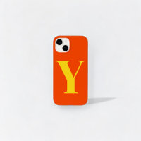 Orange Yellow Initial Personalised Monogram
