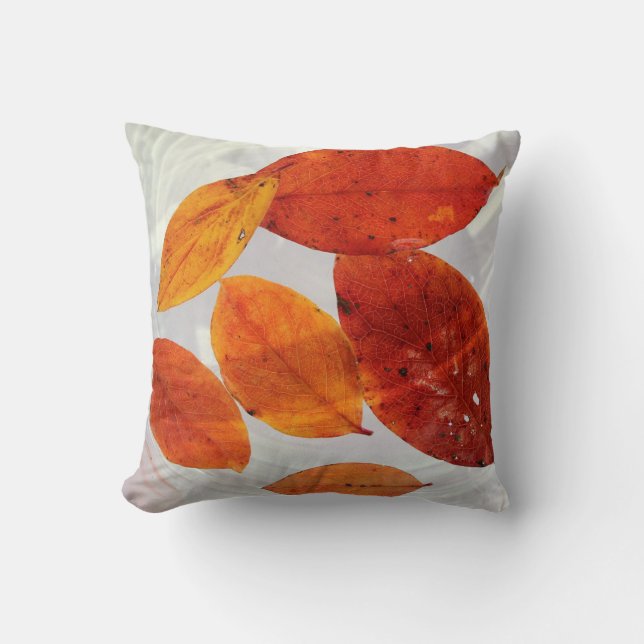 Orange & Yellow Leaves Cushion (Front)