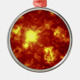 Orange & Yellow Metal Tree Decoration