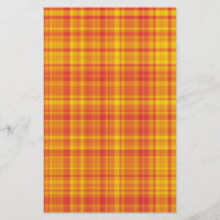 Orange Yellow Plaid Checker Pattern