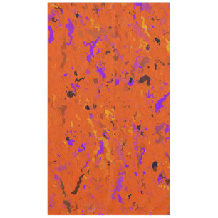 Orange, Yellow, Purple and Black Abstract Tablecloth