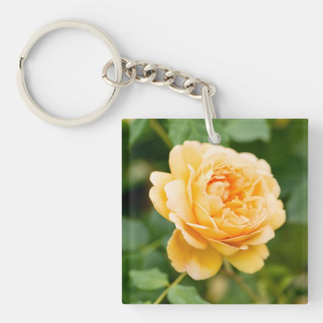 Orange Yellow Rose Key Ring (Front)