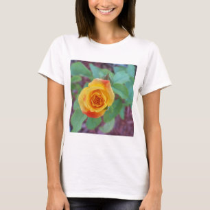 Orange yellow rose with morning dew T-Shirt
