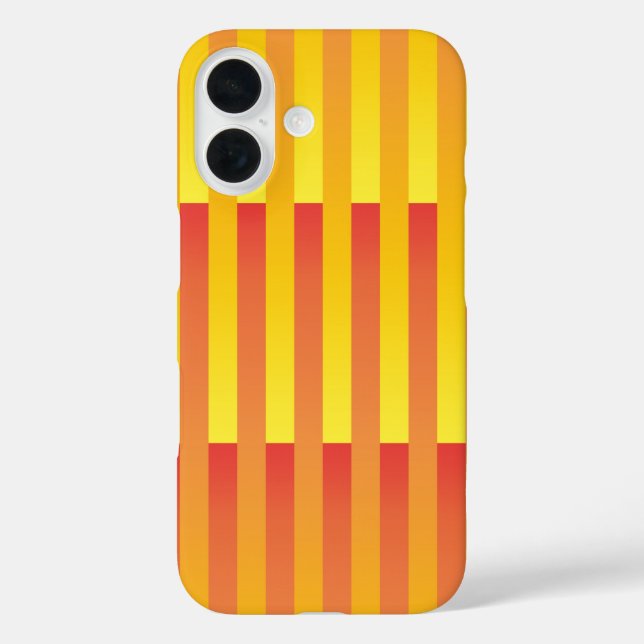 Orange Yellow Striped Pattern Case-Mate iPhone Case (Back)