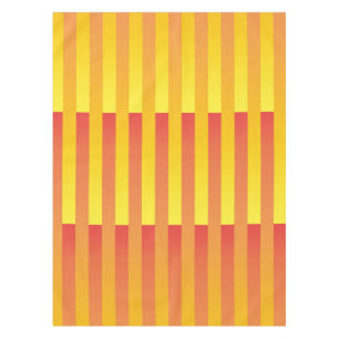 Orange Yellow Striped Pattern Tablecloth