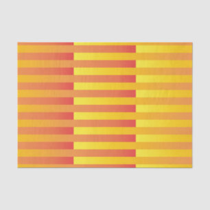 Orange Yellow Striped Pattern Tissue Paper