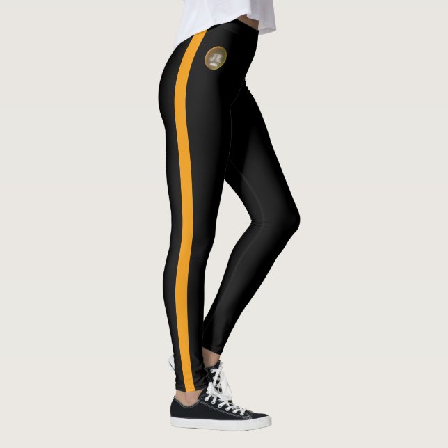 Orange Yellow Striped Sides Leggings JK 2024 (Right)