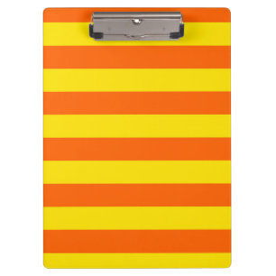 Orange Yellow Stripes Design  Clipboard