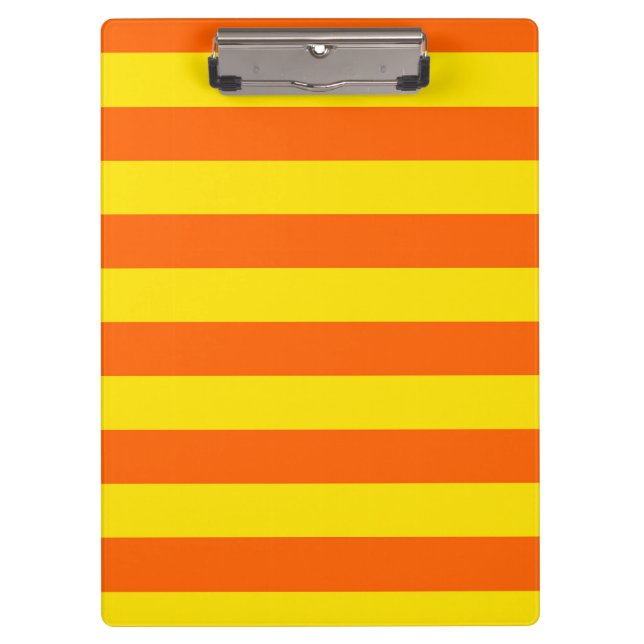 Orange Yellow Stripes Design  Clipboard (Front)