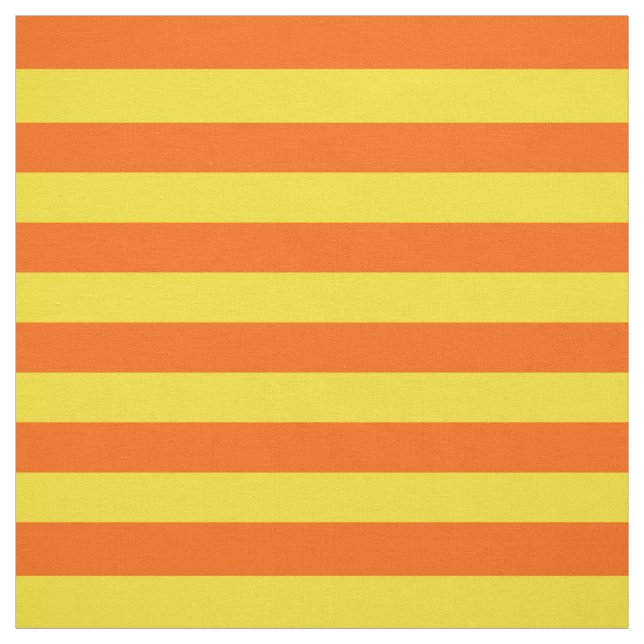 Orange Yellow Stripes Design  Fabric (Swatch)