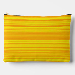 Orange Yellow Stripes Large Accessory Pouch